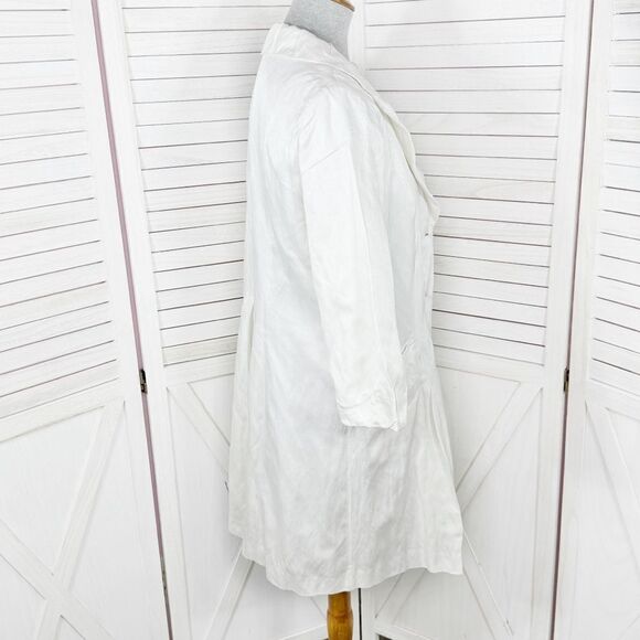 Cabi Artist Style Tunic Long Line Jacket Ivory Medium Pleated Button Front - Picture 4 of 16